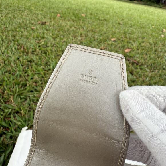 Gucci Silver GG Imprime Canvas Cigarette Case Authentic Lipstick Card Holder - Picture 8 of 13